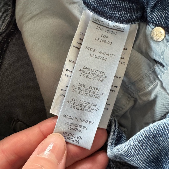 Good American Jeans Skinny Fit Distressed Medium Wash Size 4/27 - Picture 6 of 7